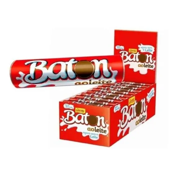Caixa De Chocolate Baton Ao Leite C/ 30 Unidades Garoto Foto 1