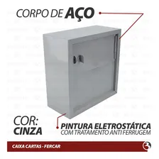 Caixa De Correio De Grade Ou Embutir Cinza Cor-3 - Fercar Foto mini 4