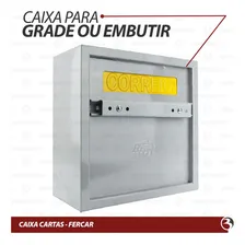 Caixa De Correio De Grade Ou Embutir Cinza Cor-3 - Fercar Foto mini  3