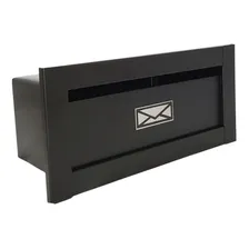 Caixa De Correio Frente Inox Moderna 17 Cm X 36 Cm - Preto Foto  mini 1