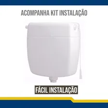 Caixa De Descarga Tigre Branca Bacia Alta Facil Instalaçao Foto mini 3