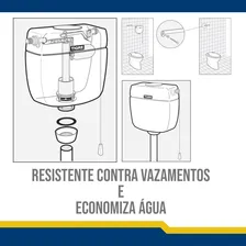 Caixa De Descarga Tigre Branca Bacia Alta Facil Instalaçao Foto mini 4