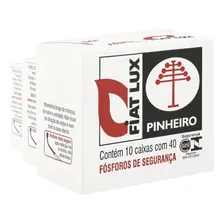 Caixa de F贸sforo pequena Fiat Lux Pinheiro 3 ma莽os com 10 caixinhas de f贸sforo cada Foto mini 1