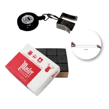 Caixa de giz Master preto e porta giz retratil sinuca bilhar Foto mini 1