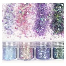 Caixa De Glitter Flocado Para Encapsular Unhas De Gel Alonga Cor Mix Foto mini 4