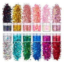 Caixa De Glitter Flocado Para Encapsular Unhas De Gel Alonga Cor Mix Foto mini  3