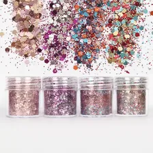 Caixa De Glitter Flocado Para Encapsular Unhas De Gel Alonga Cor Mix Foto mini  2