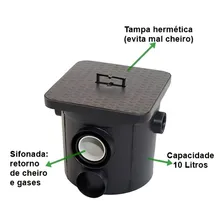 Caixa De Gordura Sifonada Preta 10 Litros Mallton Foto mini 3