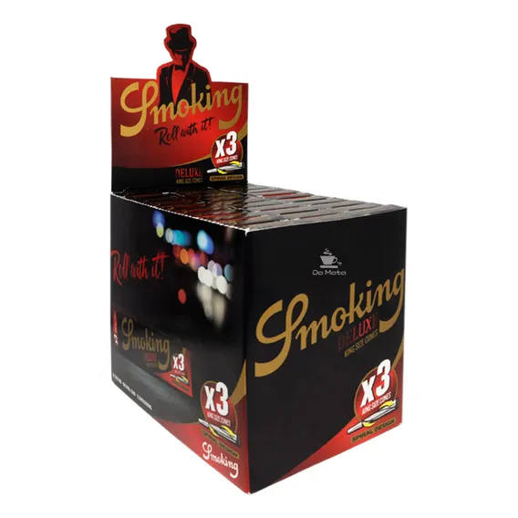 Caixa De Papel Smoking Deluxe K.size Cones X3 Foto 1