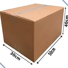 Caixa de Papelão Grande Papelão Ondulado Duplex kit com 10 unidades 50cm x 30cm x 40cm Foto mini  3