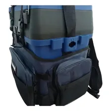 Caixa De Pesca Maleta Mochila Banqueta Fishing Box - Jogá Cor Azul Foto mini 4