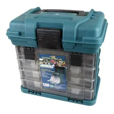 Caixa De Pesca Maleta Organizadora 4 Bandejas Removíveis Ntk Cor Verde Foto mini 3