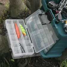 Caixa De Pesca Maleta Organizadora 4 Bandejas Removíveis Ntk Cor Verde Foto mini 4