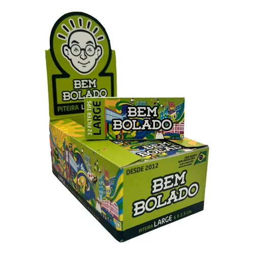 Caixa De Piteira Bem Bolado Branca Large 24 Livretos 2,5 Cm Sabor Natural Foto 1