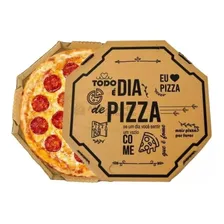 Caixa De Pizza Papelão Montável Oitavada 45cm Estampada C/25 Cor Marrom Foto mini 4