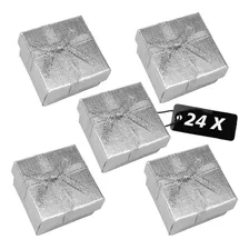 Caixa de presente Silverk Caixa para J贸ias prateado com design lisa - kit x 24 unidades Foto mini 1