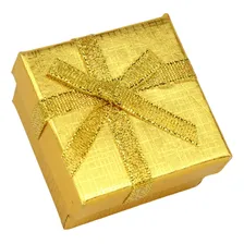 Caixa de presente Silverk Caixinha Porta J贸ias dourado com design lisa - kit x 12 unidades Foto mini 2
