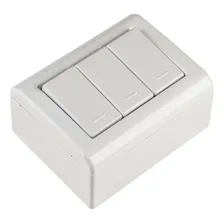 Caixa De Sobrepor Com 3 Interruptores 10a 250v Tramontina Foto mini 3