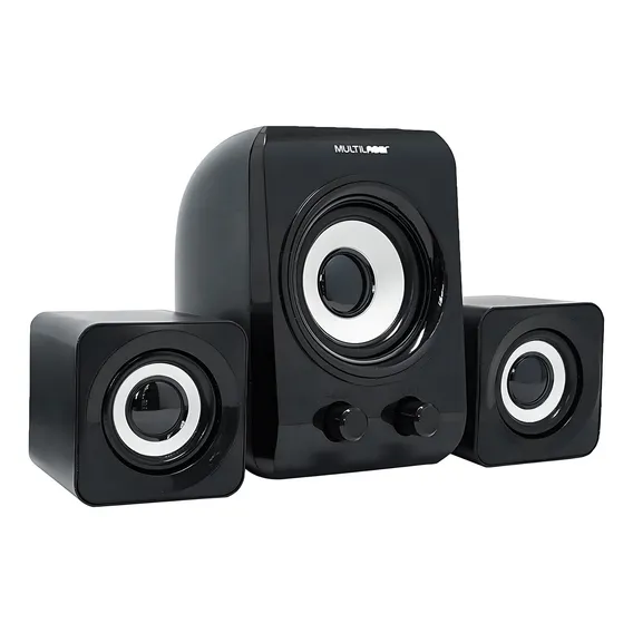 Caixa De Som 2.1 Multilaser Sp172 - 14w Rms - Usb Cor Preto Foto 1
