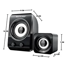 Caixa De Som 2.1 Multilaser Sp172 - 14w Rms - Usb Cor Preto Foto mini  3