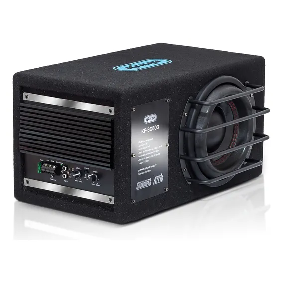Caixa De Som 300w Automotiva Subwoofer Ativo Alto Falante Foto 1