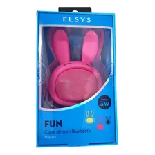 Caixa De Som Bluetooth Orelhinha Coelho Rosa 3h 3w 110v/220v Foto mini 3