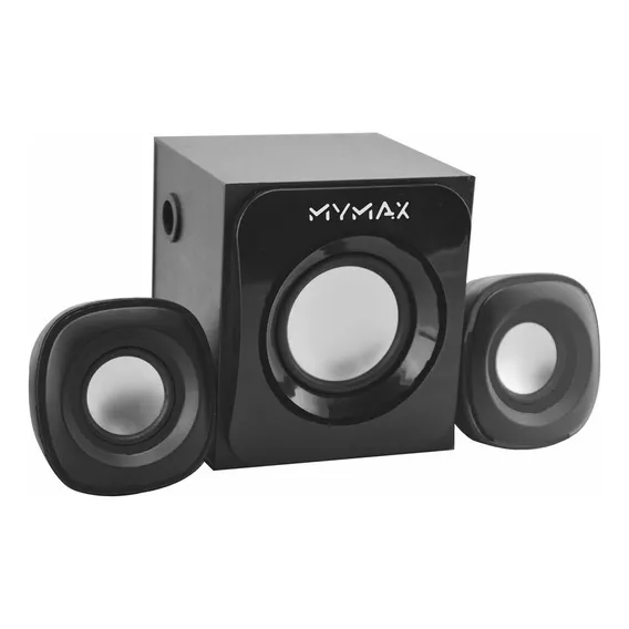 Caixa De Som Com Subwoofer 2.1 Usb 7w Rms - Preto Mymax Foto 1