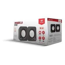 Caixa De Som Speaker 2.0 3w Sp-301bk Preta C3 Tech Cor Preto USB Foto mini 3