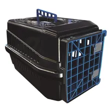 Caixa De Transporte N3 Cachorro Gato Cão Medios A Grandes Cor Azul Foto  mini 1