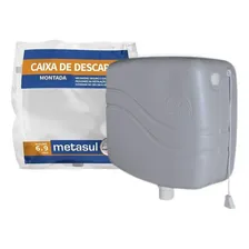 Caixa Descarga Plástica 9 Litros Cinza - Metasul - Cinza Foto mini 1