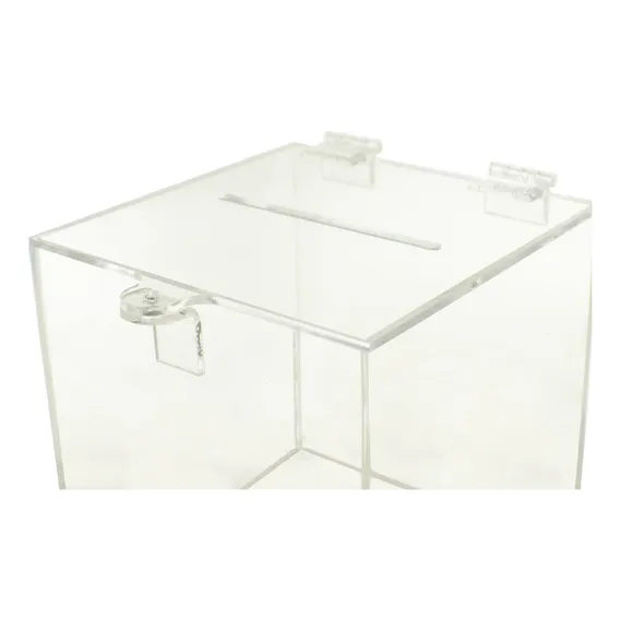 Caixa Em AcrÃlico Sugestão 15x15cm Transparente Sorteio Foto 1
