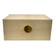 Caixa Em Mdf G Com Revestimento Em Pu Bege Foto mini 1