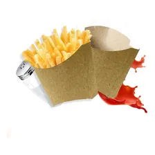 Caixa Embalagem Para Batata Frita - P (100 Unidades) Cor Kraft Lisa Foto  mini 1