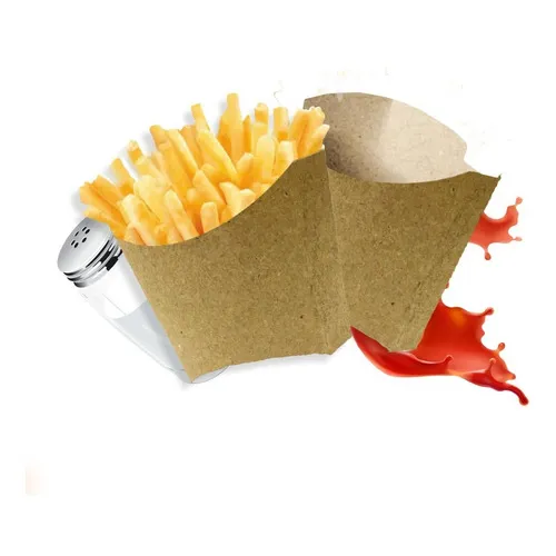 Caixa Embalagem Para Batata Frita - P (100 Unidades) Cor Kraft Lisa Foto 1