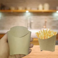 Caixa Embalagem Para Batata Frita - P (100 Unidades) Cor Kraft Lisa Foto mini  2