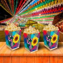 Caixa Embalagem Pipoca Doce Salgada Festa Junina Resistente Foto mini 3