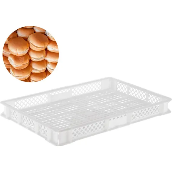 Caixa Empilhável 10 Litros Contentor Plástico Para Pães Cor Branca Foto 1