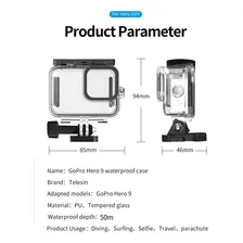 Caixa Estanque + Kit Filtros Telesin Gopro Hero 9 E 10 Black Foto mini 4
