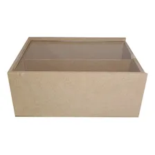 Caixa Estojo P Mini Vinho 1 Div 25x18x10 Mdf Madeira Foto mini 1
