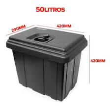 Caixa Ferramentas Birk Plastica 50l 420x290x470mm Cor Preto Foto mini 2