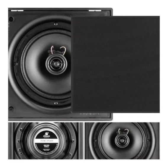 Caixa Frahm 6 50w Rms - Quadrada Kit Com 4 Caixas Pretas Foto 1