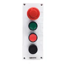 Caixa Furo 22mm 4 Botoes 1na 1nf 1na Emergencia Trava Foto mini  3