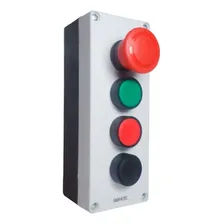 Caixa Furo 22mm 4 Botoes 1na 1nf 1na Emergencia Trava Foto mini  2