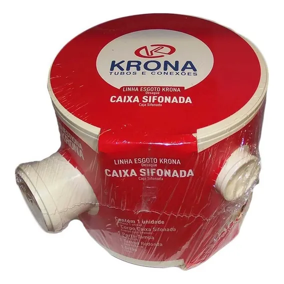 Caixa Gordura Krona 250x230x75 Redonda Com 01 Unidade Foto 1