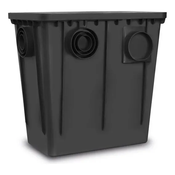 Caixa Gordura Roma 330mm Com Tampa Preta 52 Litros 6090 8 Foto 1