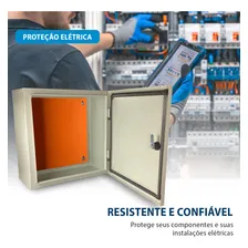 Caixa Hermetica 40x40x25 Para Quadro E Painel Eletrico 400x400x250 Foto mini 4