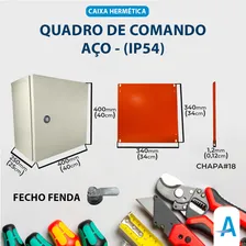Caixa Hermetica 40x40x25 Para Quadro E Painel Eletrico 400x400x250 Foto mini  3