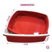 Caixa Higienica Cat Clean Gatos 3 Peças Vermelho Foto mini 2