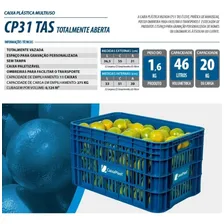 Caixa Hortifruti Vazada Grande Com 4 Peças Cor Azul Foto mini 3