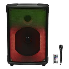 Caixa Karaokê 100 Watts Com Bluetooth / Usb / Fm - Preta Foto  mini 1